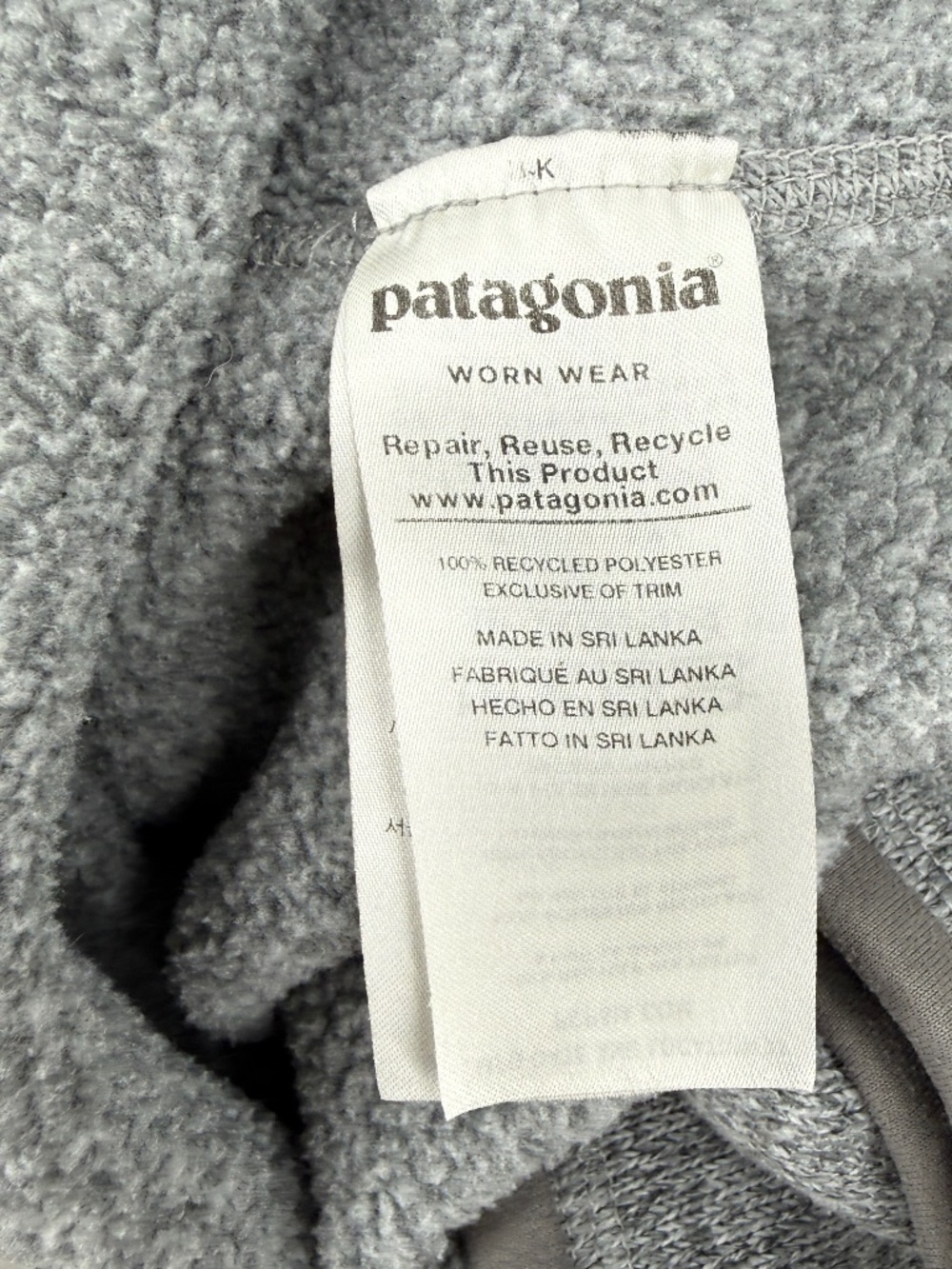 Patagonia Better Sweater 1/4 Zip Fleece Grey Hiking Gorpcore Outdoor Women XL - Picture 9 of 11